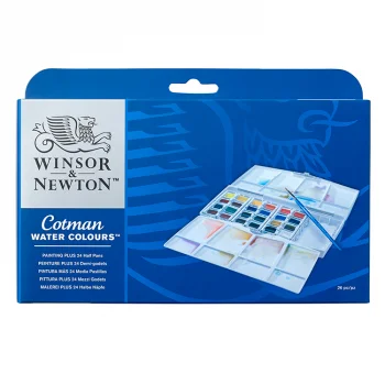 Winsor Newton Cotman Sulu Boya Plus Boyama Seti 24xyarım Tablet Lv-wn-0390376
