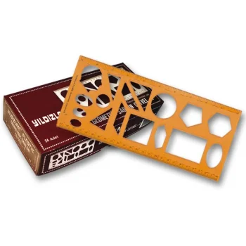 Yıldızlar Cetvel 30 Cm Geometri Şablonu 1.25 Cm 040