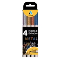 Adel Markör Kalem Prime Ink Multisurface 4lü Metalik Renk 2201000104000
