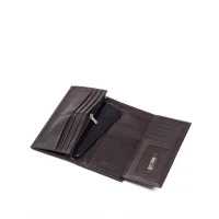 Aka Erkek El Cüzdanı 812-3 Düz Kahve Deri