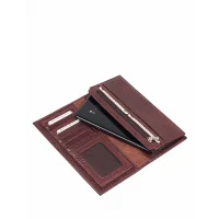 Aka Erkek Telefonluk El Cüzdanı 810-61 Parlak Kahve Deri