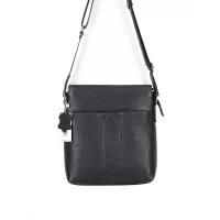 Aka Omuzdan Askılı Çanta 329-2 Floter Siyah Deri