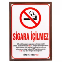 Akyazı Sigara İçilmez Panosu 50*70 Cm Mdf Çerçeve 0508