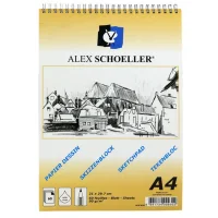 Alex Schoeller Eskiz Blok A4 Spiralli 60 Yaprak 90 Gram Dik Alx-820 090.04