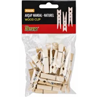 Brons Br-906 Ahşap Mandal Naturel Küçük