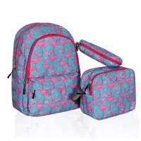 Cambridge Polo Club Flamingo Sırt Çantası + Beslenmeli+ Kalem Çantalı Plcan2079.318