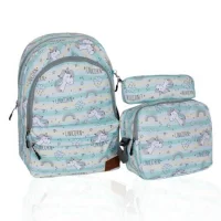 Cambridge Polo Club Unicorn Sırt Çantası + Beslenmeli+ Kalem Çantalı Plcan2079.322