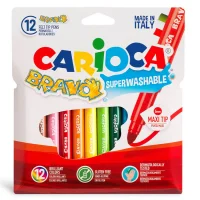 Carioca Bravo Süper Yıkanabilir Keçeli Kalem 12li 42755