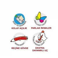 Carioca Tita Kuru Boya Kalemi 24lü Tüp 43341