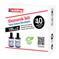 Edding Tahta Kalemi Mürekkebi Bt-100 2li Siyah