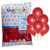 Erbay Gemar Gm110 Metalik Balon İthal 100lü_ Kırmızı-053 Xzy