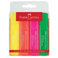 Faber Castell Fosforlu Kalem 1546 Şeffaf Gövde 4lü 5038154604000