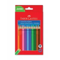 Faber Castell Kuru Boya Kalemi Jumbo 12li Tam Boy 5171951000