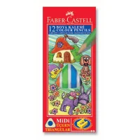 Faber Castell Kuru Boya Kalemi Redline Üçgen 12li 5175133400000