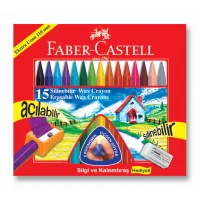 Faber Castell Pastel Boya Wax Crayon Silinebilir 15li 5281122715000