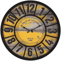 Galaxy Duvar Saati 742-4 Plastik Çerçeve Siyah Mdf Katran