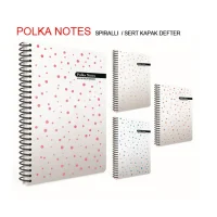 Gıpta Polk Notes 17x24 Spiralli Sert Kapak Defter 120 Yaprak Kareli 5567