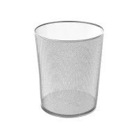Globox Metal Delikli Çöp Kovası Gümüş No: 6265