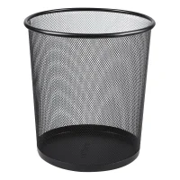 Globox Metal Delikli Çöp Kovası Siyah No: 6645