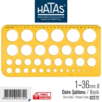 Hatas Şablon Daire Büyük Q 1-36 Mm 02272