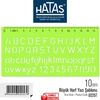 Hatas Şablon Harf Yazi Büyük 10 Mm 02257