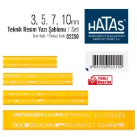 Hatas Yazı Şablon Teknik Resim Yazi 3-5-7-10 Mm 02250