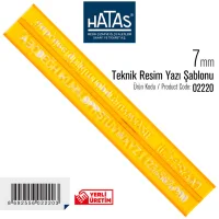 Hatas Şablon Teknik Resim Yazi 7 Mm 02220