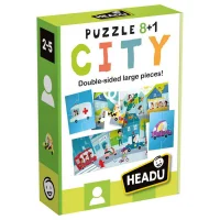 Headu Puzzle 8+1 City (2-5 Yaş)-ıt20508