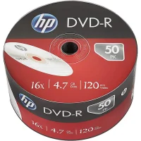 Hp Dvd-r 4.7 Gb Data 120 Min Video16x Shrink 50li