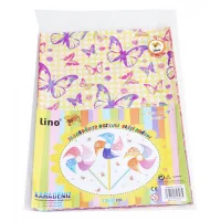 Lino Desenli Kağıt 50*70 Cm Simli Çizgi 10 Renk 2802jq-1