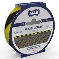 Mas Bant 2654 Kaydırmaz 25mm*5m Sarı&amp;siyah