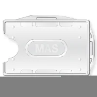 Mas Kart Muhafaza Plastik Çift Yüz 54x86 Şeffaf 25li 3524