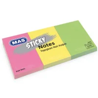 Mas Not Kağıdı 3651 Yapışkanlı 35*51 Neon 100 Sayfa 3 Renk Blok Yan Yana
