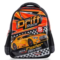 Muggle Mu-9499 Drift Car Siyah Anaokulu Çantası-mu9499 Shnk