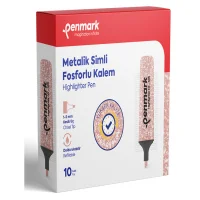 Penmark Fosforlu Kalem Metalik Simli Bronz Penmarkhs50514