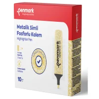 Penmark Fosforlu Kalem Metalik Simli Gold Penmarkhs50513