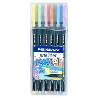 Pensan Fineliner Kalem 6lu Plastik Kutu Pe6200flpst6