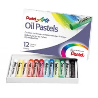 Pentel 12 Renk Yağlı Pastel Boya Phn12