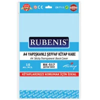Rubenis Rk-517 A-4 Yapışkanlı Buzlu Şeffaf Kitap Kabı Mavi