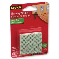 Scotch® 111 Çift Taraflı Yapışkan Köpük Kareler Ağır Malz İçin 16adet 2.5x2.5cm