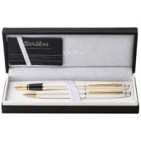 Scrikss Dolma + Tükenmez Kalem 35 İkili Set Beyaz Altın