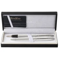 Scrikss Dolma + Tükenmez Kalem 35 İkili Set Krom