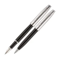 Scrikss Dolma + Tükenmez Kalem 39 İkili Set Siyah Krom