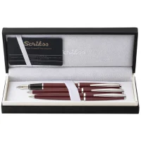 Scrikss Dolma + Tükenmez + Versatil Kalem 33 Üçlü Set Bordo