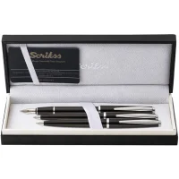 Scrikss Dolma + Tükenmez + Versatil Kalem 33 Üçlü Set Siyah