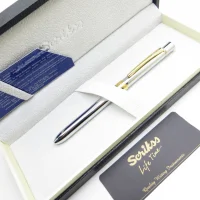 Scrikss Multifonksiyon Kalem 93 Trio Gold Krom Lüks Kutu