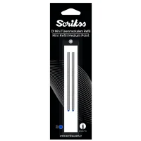 Scrikss Tükenmez Kalem Refil D1 Medium Kısa Mavi 2li