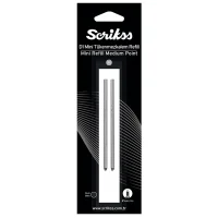 Scrikss Tükenmez Kalem Refil D1 Medium Kısa Mavi Blister 005 2li
