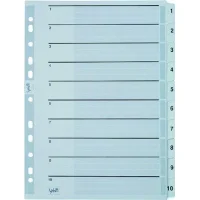 Serve Karton Ayraç Klasik 1-10 Renkli Rakam A4 Sv-5524-k