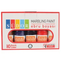 Südor Ebru Boyası 10*25 Ml Damlalıklı Set Sd890